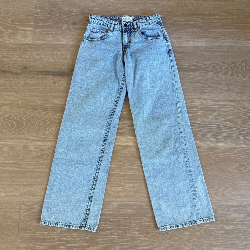Motel Rocks Jeans Low Rise Light Wash Size 24 Blue